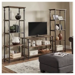 Ronay Rustic Industrial Console Table - Inspire Q® -Famous Furniture Store GUEST 1247bc83 48b8 40d8 a9c2 4ac0d5b23502