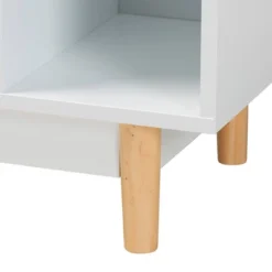 Russell Two-Tone Wood 2 Door Sideboard White/Oak Brown - Baxton Studio -Famous Furniture Store GUEST 138f3455 bba6 4e85 a45d 0f0865620246