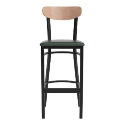 Flash Furniture Wright Set Of 2 Commercial Grade Barstools With 500 LB. Capacity Steel Frame, Solid Wood Seat, And Boomerang Back -Famous Furniture Store GUEST 13dafc45 0429 4df9 9c42 897ea672eb85