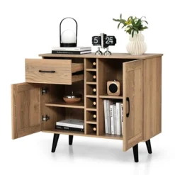 Costway 2-Door Wine Bar Cabinet Kitchen Sideboard Buffet With Drawer & Adjustable Shelves 19 Costway 2-Door Wine Bar Cabinet Kitchen Sideboard Buffet With Drawer & Adjustable Shelves -Famous Furniture Store GUEST 13fcdae4 d0db 4ebd 912a 4a7dfb83940c