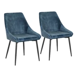 Set Of 2 Diana Contemporary Dining Chairs Metal And Velvet - LumiSource -Famous Furniture Store GUEST 1454356d 79b7 45b3 97a6 b312bce6dae2