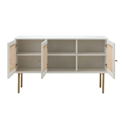 Tknow 54"Wide Storage Sideboard Cabinet With Metal Legs | KARAT HOME 7 Tknow 54"Wide Storage Sideboard Cabinet With Metal Legs | KARAT HOME - Image 5