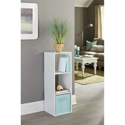 Closetmaid Wooden Decorative Stackable Horizontal Vertical 3 Cube Shelving Unit Storage Organizer Cubeical For Living Room, Bedroom, Or Office, White 6 Closetmaid Wooden Decorative Stackable Horizontal Vertical 3 Cube Shelving Unit Storage Organizer Cubeical For Living Room, Bedroom, Or Office, White - Image 4
