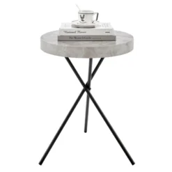 17.6" Round 3 Legged Industrial Style Side Table Cement - Danya B. -Famous Furniture Store GUEST 16bbe301 1251 4c0a 86ad 87a4db41b656