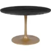 47.2" Lynnette Round Marble Dining Table Black - ZM Home -Famous Furniture Store GUEST 1774602f eb65 4157 b7d0 4ff0fb2e5ff6