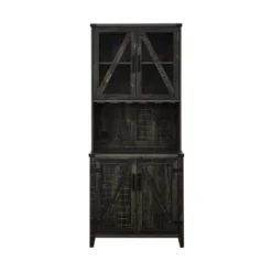 Home Source Bar With Upper Glass Cabinet -Famous Furniture Store GUEST 178e7290 dda2 4c36 824e d202fbb8d1d7