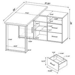 Hertford 2 Drawer L-Shape Desk - Coaster -Famous Furniture Store GUEST 179ce1f1 1632 4ce2 ac87 64b28f37017d