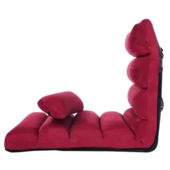 Costway Folding Lazy Sofa Chair Stylish Sofa Couch Bed Lounge Chair W/Pillow Burgundy -Famous Furniture Store GUEST 17dd631a db30 4006 93ef f5cfc9f5ab65