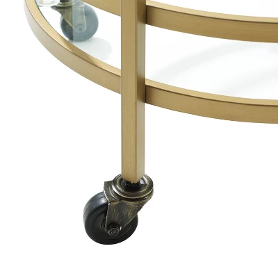 Bailey Round Bar Cart Gold - Crosley 9 Bailey Round Bar Cart Gold - Crosley - Image 7