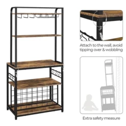 Yaheetech 65" Wine Bakers Rack Freestanding Wine Rack With Glass Holder And Wine Storage, Rustic Brown 15 Yaheetech 65" Wine Bakers Rack Freestanding Wine Rack With Glass Holder And Wine Storage, Rustic Brown -Famous Furniture Store GUEST 18399283 7858 48a3 a5e3 a81ed179a21e