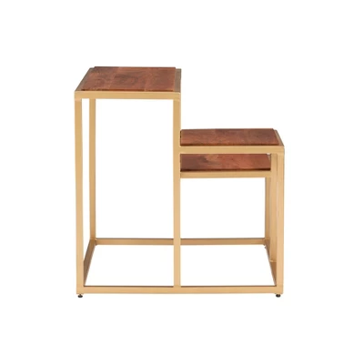 Camber 3 Tiered Plant Stand Side Table Gold - Powell Company 7 Camber 3 Tiered Plant Stand Side Table Gold - Powell Company - Image 5