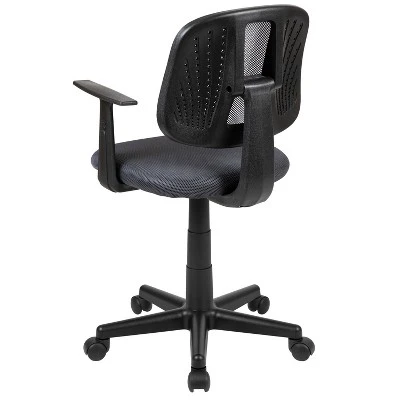 Flash Furniture Flash Fundamentals Mid-Back Mesh Swivel Task Office Chair With Pivot Back And Arms 4 Flash Furniture Flash Fundamentals Mid-Back Mesh Swivel Task Office Chair With Pivot Back And Arms - Image 2