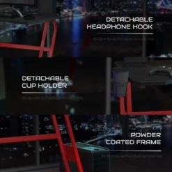 BlackArc Echo Gaming Desk & Chair Set: Black & Red Faux Leather Reclining Gaming Chair; Gaming Desk With Headphone Hook And Cupholder -Famous Furniture Store GUEST 1946684a 84bb 4f7b b7bf 66daeb46ca09 1