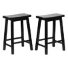 PJ Wood Classic Saddle-Seat 24" Tall Kitchen Counter Stools For Homes, Dining Spaces, And Bars W/Backless Seats, 4 Square Legs, Black (Set Of 10) -Famous Furniture Store GUEST 1974e4b0 26d1 49b0 8d1b 12bf6ac76ef1