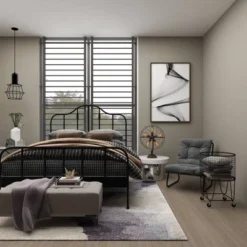 Industrial Metal Storage Cart Round Black CosmoLiving By Cosmopolitan -Famous Furniture Store GUEST 1aa4e4a4 8c39 482a 902a 69b69de24b7a