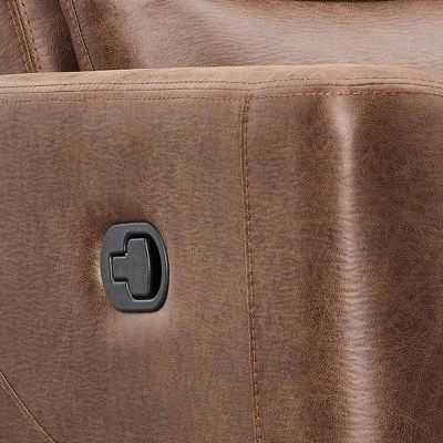 Bernard Fabric Manual Reclining Loveseat Brown - Abbyson Living 7 Bernard Fabric Manual Reclining Loveseat Brown - Abbyson Living - Image 5