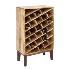 Modern Wood Wine Rack Brown - Olivia & May -Famous Furniture Store GUEST 1bf08d94 4f90 46cd a9af aedf48151710