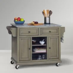 Glenwillow Home Kitchen Cart With Locking Casters -Famous Furniture Store GUEST 1c220423 65a0 407e b71d 0f0eb47a6f85