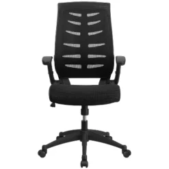 Emma And Oliver High Back Black Mesh Swivel Ergonomic Office Chair With Adjustable Flip-Up Arms -Famous Furniture Store GUEST 1ce91668 7089 4a0e 8b55 f3f2c8b2ed5e