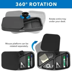 Mount-It! Under Desk Swivel Storage Tray With Mouse Pad | Undermount Shelf Organizer Holds Office Supplies | Mounts To Desktops Tables And Workbenches -Famous Furniture Store GUEST 1d0505cb 342b 43a5 a11a b156bad3c014