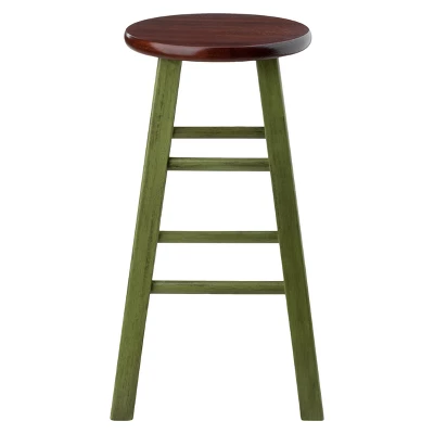 24"Ivy Counter Height Barstool - Green - Winsome 3 24"Ivy Counter Height Barstool - Green - Winsome