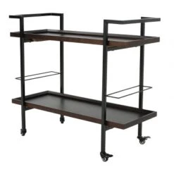 Gerard Industrial Wooden Bar Cart - Christopher Knight Home -Famous Furniture Store GUEST 1ee9b592 eb9d 4886 ab7b 12995002fc9c