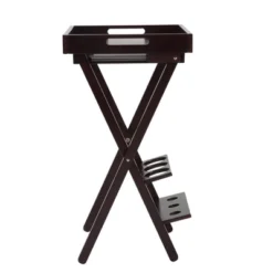 Wood Folding Wine Rack With Removable Tray Espresso - Room And Joy -Famous Furniture Store GUEST 1efdb66e adac 4e5e 9608 b88a7be58774