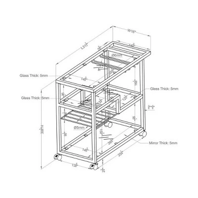 Kayla Cart Chrome - HOMES: Inside + Out 6 Kayla Cart Chrome - HOMES: Inside + Out - Image 4