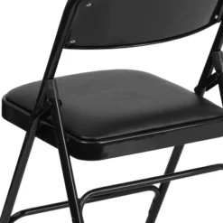 Flash Furniture 4 Pack HERCULES Series Curved Triple Braced & Double Hinged Upholstered Metal Folding Chair -Famous Furniture Store GUEST 209ff028 e4f1 4a96 93f8 9b8cd0a73054