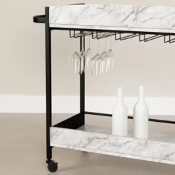 City Life Bar Cart With Wine Glass Rack - South Shore -Famous Furniture Store GUEST 20d53fcd 2dae 42db a198 de30cfffbd96