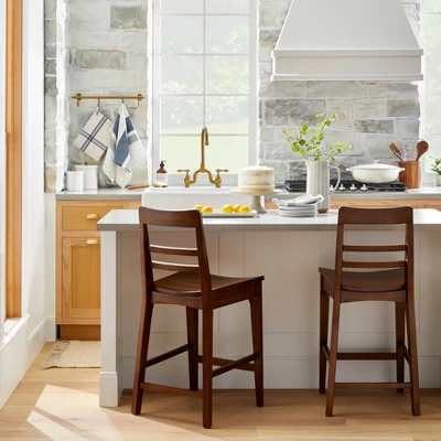 2pk Wood Ladder Back Counter Stool - Hearth & Hand™ With Magnolia 3 2pk Wood Ladder Back Counter Stool - Hearth & Hand™ With Magnolia