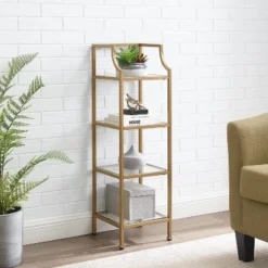 40" Aimee Short Etagere Gold - Crosley -Famous Furniture Store GUEST 20e82ed6 66df 45a4 9a83 5164775e289a