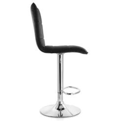 Elama 2 Piece Vintage Faux Leather Adjustable Bar Stool In Black With Chrome Base -Famous Furniture Store GUEST 210b2112 de1e 4da4 812a f240669bf37a