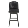 30" Journey Faux Leather Wood Swivel Barstool Gray Onyx - Armen Living -Famous Furniture Store GUEST 2216b519 6d9d 4aae 9633 0f628f1fa5c3
