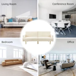 Lanna 76"Wide Vegan Leather Modern Style Convertible Futon Sofa Bed For Living Room Guest Bedroom | ARTFUL LIVING DESIGN 18 Lanna 76"Wide Vegan Leather Modern Style Convertible Futon Sofa Bed For Living Room Guest Bedroom | ARTFUL LIVING DESIGN -Famous Furniture Store GUEST 22b210fb b3f2 4b5d 94bb 01e6aa4fff94