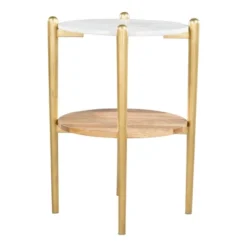 Melrose Side Table White/Gold - ZM Home 12 Melrose Side Table White/Gold - ZM Home -Famous Furniture Store GUEST 2308923d 9d73 4e63 b6da 6ed959504740