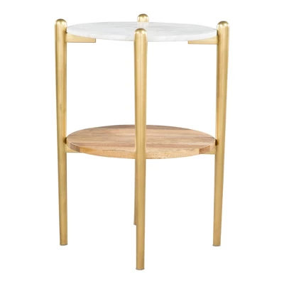 Melrose Side Table White/Gold - ZM Home 4 Melrose Side Table White/Gold - ZM Home - Image 2