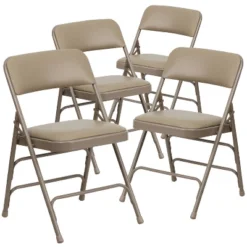 Flash Furniture 4 Pack HERCULES Series Curved Triple Braced & Double Hinged Upholstered Metal Folding Chair -Famous Furniture Store GUEST 23bacc68 896b 471b a75c fc0a16b1e9b0