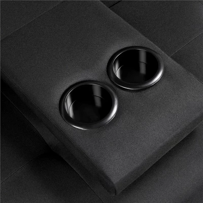 Yaheetech Convertible Futon Sofa Bed Tufted Fabric Futon With Cupholders And Pillows 6 Yaheetech Convertible Futon Sofa Bed Tufted Fabric Futon With Cupholders And Pillows - Image 4