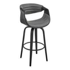 26" Arya Swivel Counter Height Barstool With Faux Leather - Armen Living -Famous Furniture Store GUEST 25302cf5 ed0b 42d4 a9a2 32aa6eb67ce2
