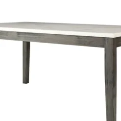 64" Merel Dining Table White Marble/Gray Oak - Acme Furniture -Famous Furniture Store GUEST 268be6ed 9dca 4abb 9b1a 332f703ce8a1