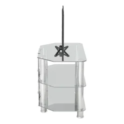 Cable Management TV Stand For TVs Up To 32" Silver/Clear - AVF -Famous Furniture Store GUEST 277c31bb 6253 41ba a3ee 24308d97661a