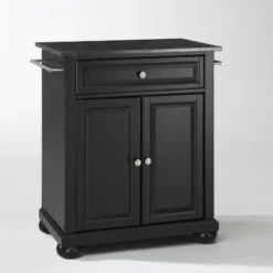 Alexandria Black Granite Top Portable Kitchen Island/Cart - Crosley -Famous Furniture Store GUEST 27b9298b 8111 4ea6 bbda c9025c4f7cdd