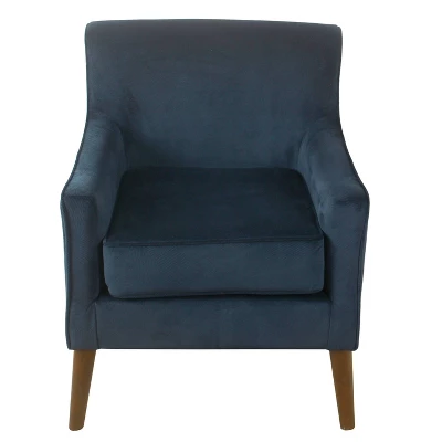 Davis Mid-Century Accent Chair Navy Velvet - HomePop 3 Davis Mid-Century Accent Chair Navy Velvet - HomePop
