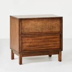 Wood & Cane Transitional Nightstand - Hearth & Hand™ With Magnolia -Famous Furniture Store GUEST 27e1b45f d228 494b a9ec 75b5bcedc7f2