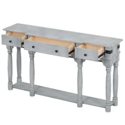 Vintage Style 60" Console Table With Storage Drawers And Bottom Shelf - ModernLuxe 12 Vintage Style 60" Console Table With Storage Drawers And Bottom Shelf - ModernLuxe -Famous Furniture Store GUEST 284e8215 2879 4212 b90f cba6c6a87798