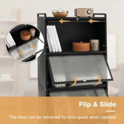 Costway 5-Tier Kitchen Baker's Rack Storage Cabinet Mobile Microwave Stand Flip-up Doors -Famous Furniture Store GUEST 2909b933 4468 4201 a8f1 693552550d89