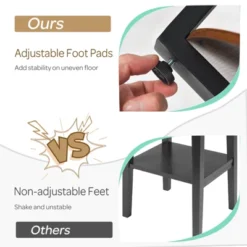 Tangkula 2 PCS 2-Tier Industrial Round End Table Metal Sofa Side Table With Storage Shelf -Famous Furniture Store GUEST 2945dee5 0b93 408e b656 2ed4ba78d573