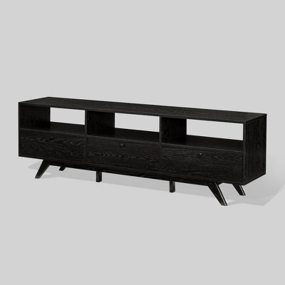 Mid-Century Modern Low TV Stand With Storage For TVs Up To 80" - Saracina Home 8 Mid-Century Modern Low TV Stand With Storage For TVs Up To 80" - Saracina Home - Image 6