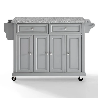 Solid Granite Top Kitchen Cart/Island Vintage Gray - Crosley 3 Solid Granite Top Kitchen Cart/Island Vintage Gray - Crosley